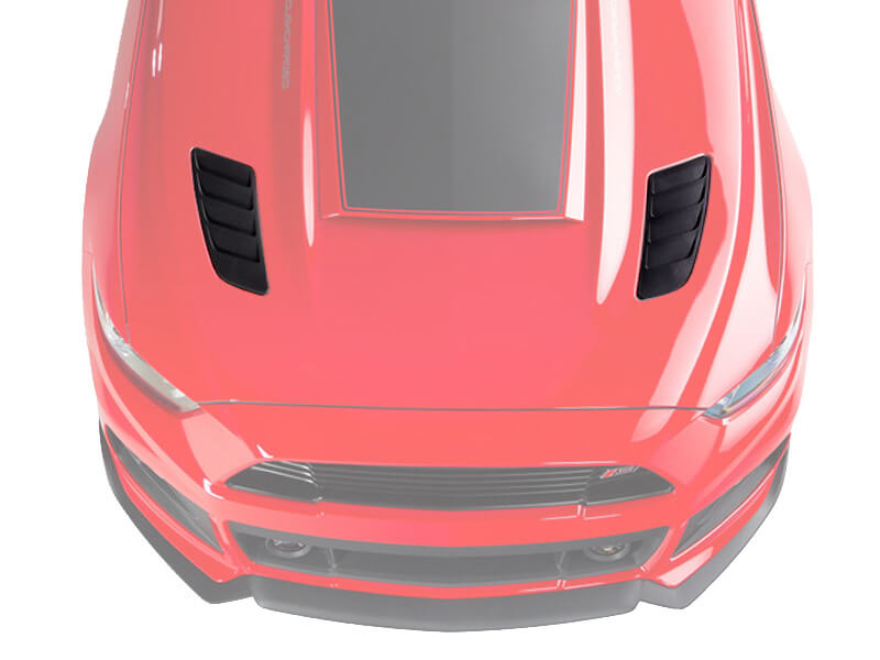 2015-2016 Mustang ROUSH Heat Extractors - Molded Black