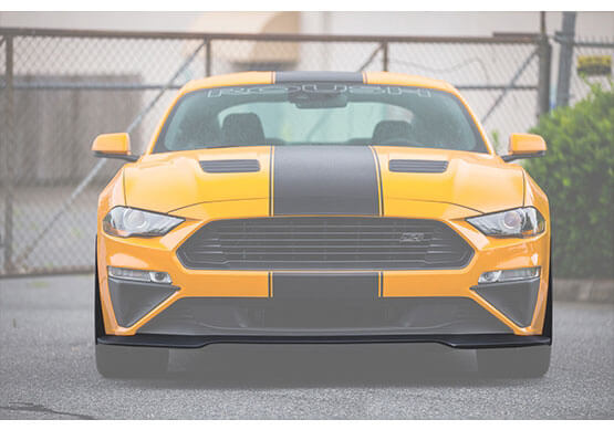 18-23 ROUSH Mustang Front Chin Splitter Installed