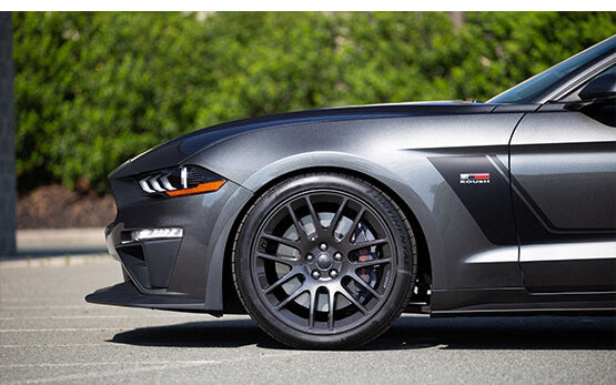 18-23 ROUSH Mustand Front Chin Spoiler and Wheel Shroud Kit Side View