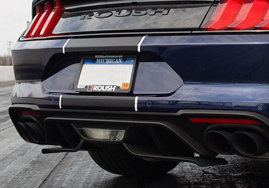 2018-2023 ROUSH Mustang Rear Valance Aero Foils Installed