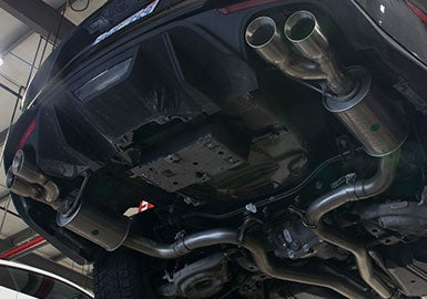 18-23 Mustang GT ROUSH Cat-Back Exhaust Kit Installed