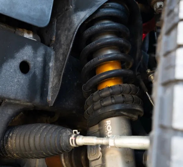 Rear cooling fins add heat dissipation to maintain consistent shock performance