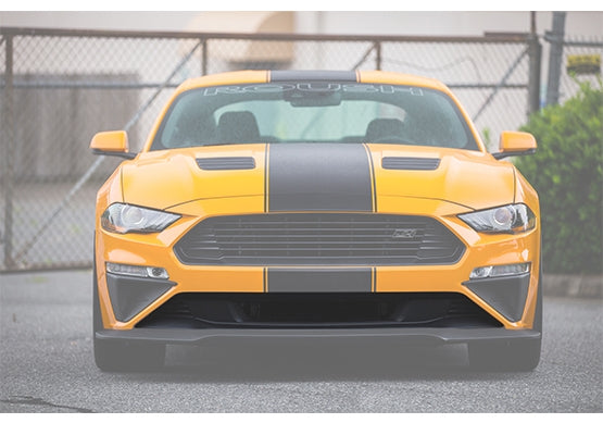 2018-2023 ROUSH Mustang Lower High-Flow Grille Opening Installed with Chin Spoiler
