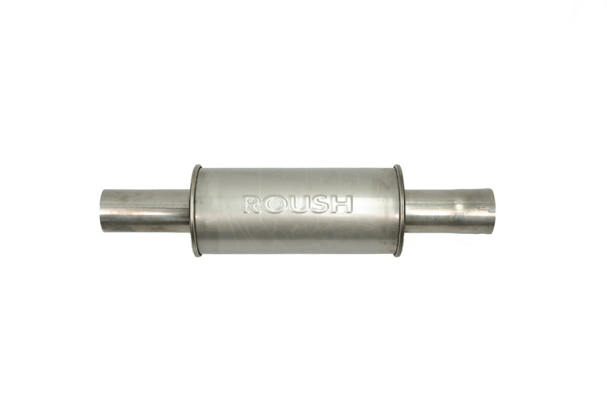 Roush Performance Muffler made of stainless steel for a 5.7L HEMI Ram 1500.