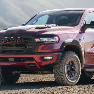 Roush fender flares with integrated marker lighting create a wider, more aggressive stance.